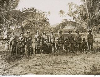 RABAUL, NEW BRITAIN. C. 1916. THIS GROUP OF SOLDIERS WAS RESPONSIBLE FOR PROTECTING THE QUARANTINE CAMP