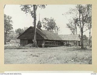 LAE, NEW GUINEA. 1944-09-28. THE RECENTLY COMPLETED CHURCH AT HEADQUARTERS, NEW GUINEA FORCE