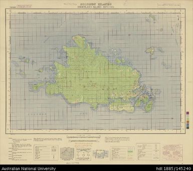 Solomon Islands, Shortland Island (Special), 1 Inch Series, Sheet 3316, 1945, 1:63 360
