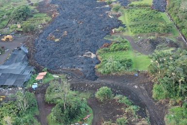 Photo taken during a helicopter flyover of the Hawaii Island, Monday, November 10, 2014.