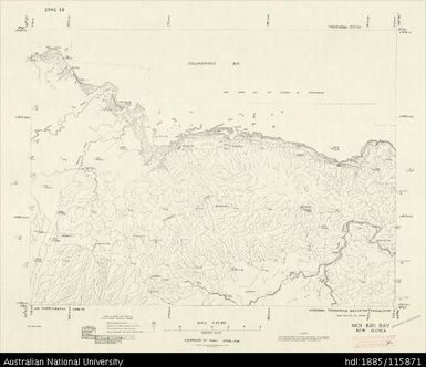 Papua New Guinea, Moi Biri Bay, Provisional map, Sheet 1673, 1944, 1:63 360