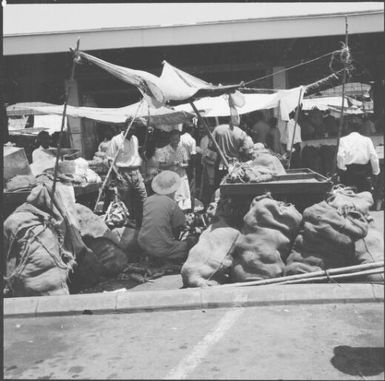 Fruit and vegetable market stall, Fiji, 1966, 2 / Michael Terry