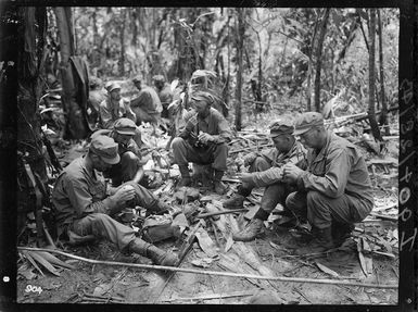 Troops of 3 (NZ) Division on Vella Lavella Island, Solomon Islands