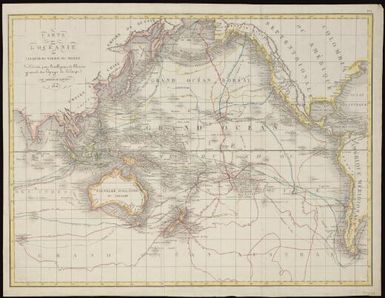 Carte de l'Oceanie ou cinquieme partie du monde / dressee pour l'intelligence de l'histoire generale des voyages de La Harpe par Ambroise Tardieu