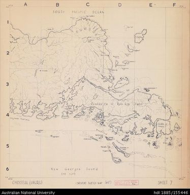 Solomon Islands, Choiseul, (Lauru), Series: Sketch, Sheet 7, 1968?, 1:50 000