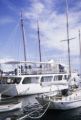 French Polynesia, boats docked in Papeete harbor