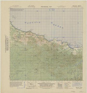 Provisional map, northeast New Guinea: Malala West (Sheet Malala West)