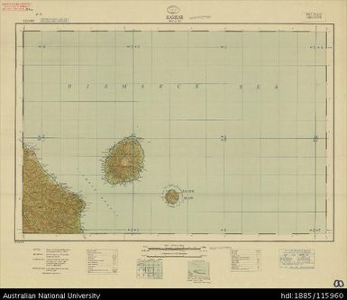 Papua New Guinea, Equatorial New Guinea, Karkar, 4 Mile Strategic series, Sheet 2082, 1943, 1:253 440