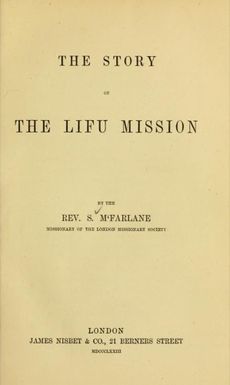 The story of the Lifu mission