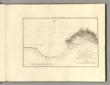 Plano del Frondeadero de la Punta del Toco, en la Cósta Septentrional Oriental de la Isla Trinidad de Barlov....