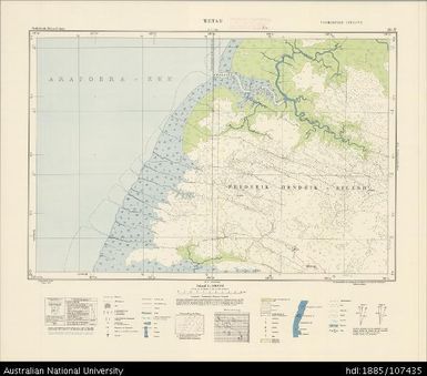 Indonesia, Western New Guinea, Wetau, Series: Nederlands-Nieuw-Guinea, Sheet 28-T, 1955, 1:100 000