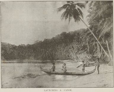 Launching a canoe