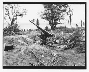 [Japanese Type 88 75mm Anti-Aircraft Gun on Guadalcanal]