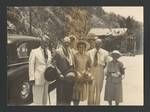 Colonel JK Murray, Sir John Northcott, Elizabeth Northcott, John Gunther and Miss Fletcher, Port Moresby, 1951