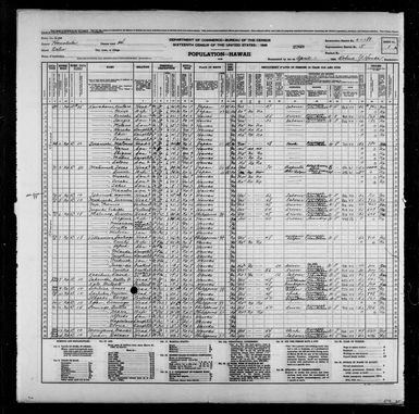 1940 Census Population Schedules - Hawaii - Honolulu County - ED 2-188