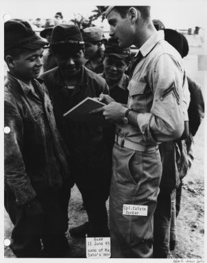 some of Major Sato's men and Corporal Dunbar