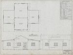 Plan and Elevations of 4 Room House for Logging Dept. Hammond Lumber Co. Eureka, Cal