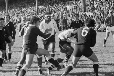 Rugby match between the New Zealand Maori team and Fiji, Athletic Park, Wellington