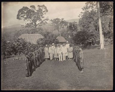 The Arrival of the Governor and Lady Richardson and Hon. Mr Unsworthy and Mrs Unsworthy at Avele