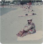 Olive's Christmas in Hawaii. Forsyth on beach, Honolulu, Christmas 1974 [01]