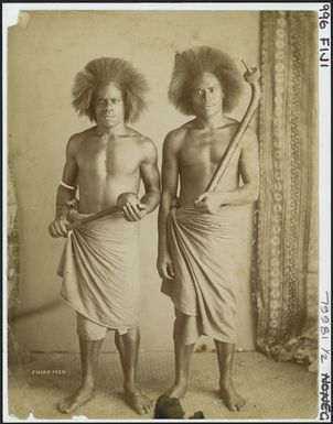 Creator unknown :Photograph of two Fijian men