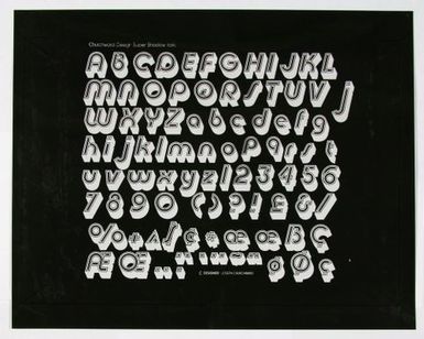 Churchward Design Super Shadow Italic Print Negative