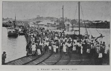 A wharf scene, Suva, Fiji