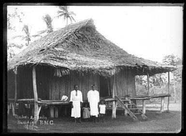 Maikeli and family, Buiadoga, British New Guinea