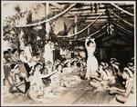 Celebrations in Rarotonga to mark the arrival of the RNZAF Hudson at Rarotonga November 1944.