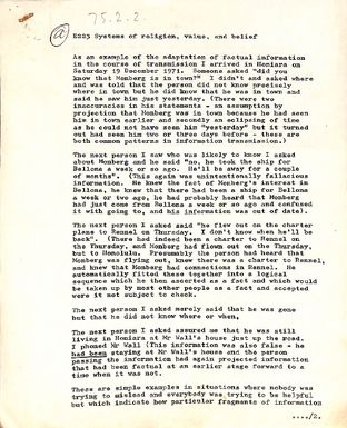 E223 [i.e. SE223] Systems of religion, value and belief