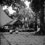 Members of Piula Club whose mission is to assist with burials gathered in their uniforms