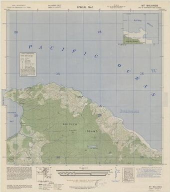 Special map, northeast New Guinea (Mt Malangis , front)