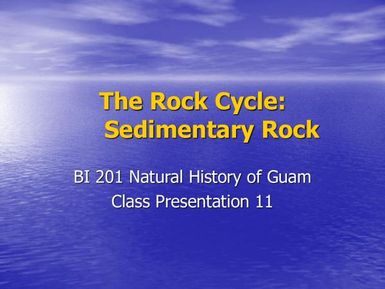 The rock cycle: sedimentary rock - Natural history of Guam