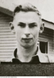 Outdoor portrait of 401321 Pilot Officer (PO) Graham William Charles Allchin, 2 Squadron RAAF.  PO Allchin, a commercial artist from Ballarat, Victoria, enlisted in February 1942.  Posted to 2 ..