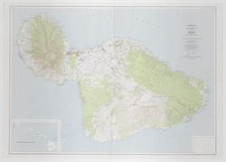 1923 Topographic Map of the Island of Lanai