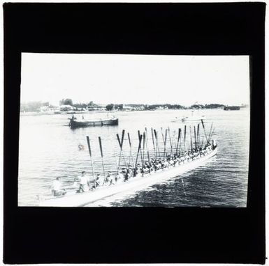 Fautasi (longboat) in Apia Harbour, Samoa