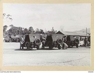 TOROKINA, BOUGAINVILLE. 1945-09-07. THE TRANSPORT LINES, 126 BRIGADE WORKSHOP