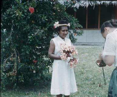 The bride with Sister Marjorie Thurstun : Kalo Kalo Methodist Mission Station, D'Entrecasteaux Islands, Papua New Guinea 1956-1958 / Terence and Margaret Spencer