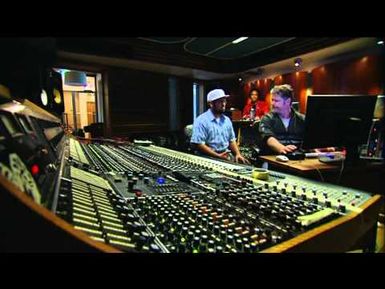 Te Vaka recording music in Auckland