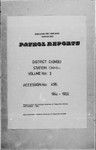 Patrol Reports. Chimbu District, Chimbu, 1954 - 1955