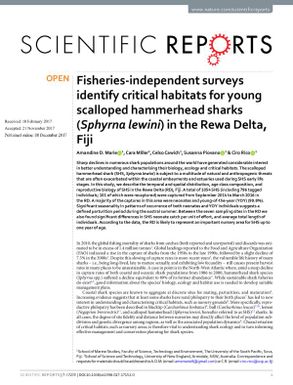 Fisheries-independent surveys identify critical habitats for young scalloped hammerhead sharks (Sphyrna lewini) in the Rewa Delta, Fiji