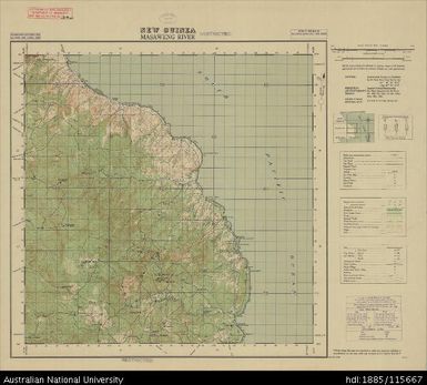 Papua New Guinea, Southern New Guinea, Masaweng River, 1 Inch series, Sheet 392, 1944, 1:63 360