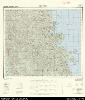 Solomon Islands, British Solomon Islands Protectorate, Malaita, Series: X711, Sheet 9-161-1, 1971, 1:50 000