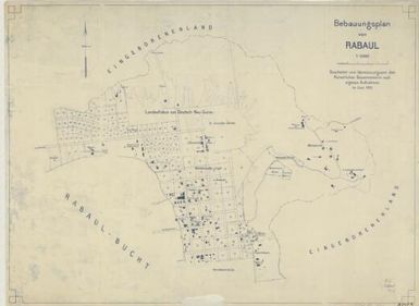 Bebauungsplan von Rabaul / bearbeitet vom Vermessungsamt des Kaiserlichen Gouvernements nach eigenen Aufnahmen im Juni 1913