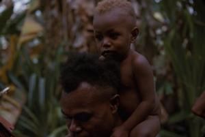[Man and boy at Sarawaket Range, Papua New Guinea]