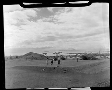 View of the golf course and the sea and islands beyond, Lautoka, Fiji