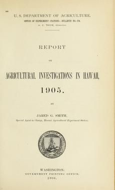 Report on agricultural investigations in Hawaii, 1905