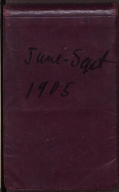 Notes from Plattsburgh, New York, midwestern and western United States, islands of the Pacific Ocean, and Manila, June 9 - August 4, 1905