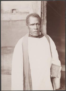 Reverend William Vaget, priest of Merelava, Vanuatu, 1906 / J.W. Beattie