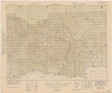 Provisional map, northeast New Guinea: Mongi River (Sheet Mongi River)